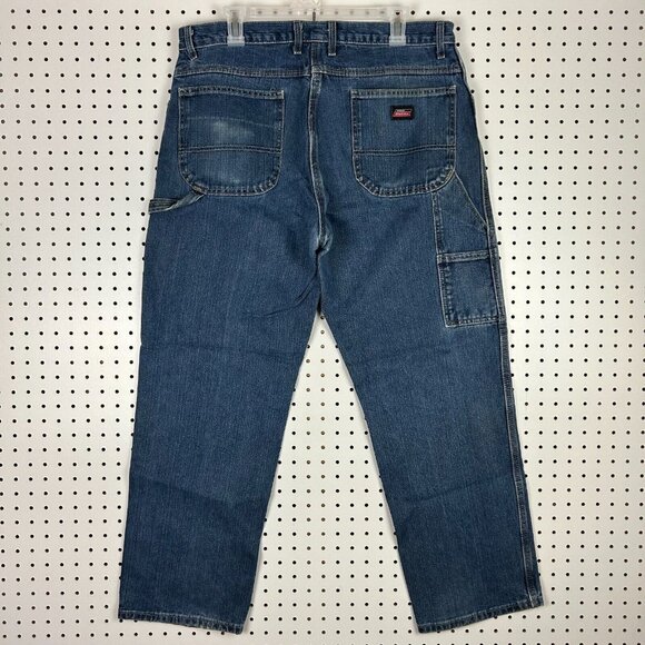 Dickies Carpenter Jeans 36x30 Faded Work Wear Straight Cut Y2K Faded Skate‎ 90s - Picture 1 of 8